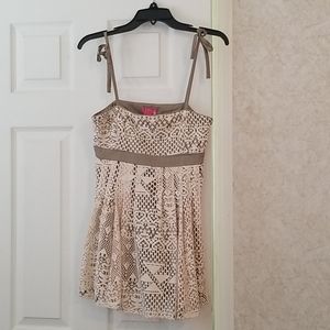 BCBG Crochet Top